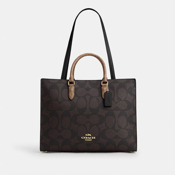 Fashion 4 Coach Maggie Tote Bag In Blocked Signature Canvas