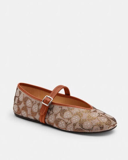 Fashion 4 Coach Mary Jane In Crystal Signature Jacquard