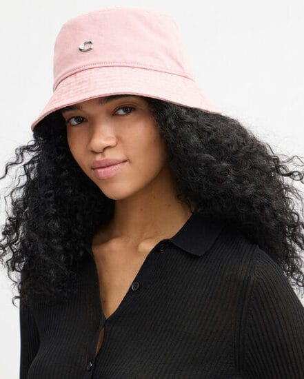 Fashion 4 Coach Quilted Denim Bucket Hat