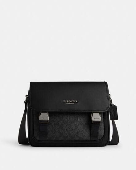 Fashion 4 Coach Racer Messenger In Signature Canvas