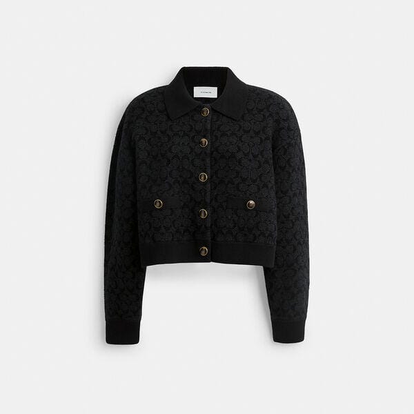 Fashion 4 Coach Signature Cropped Cardigan