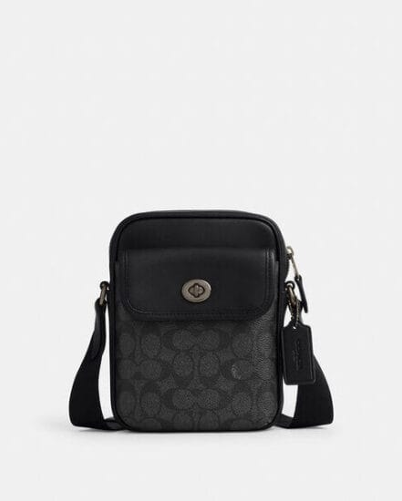 Fashion 4 Coach Turnlock Crossbody Bag In Signature Canvas