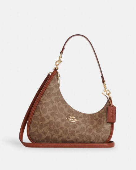 Fashion 4 Coach Twisted Teri Shoulder Bag In Signature Canvas