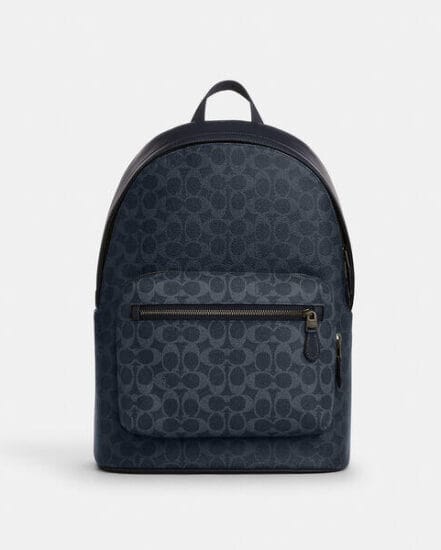Fashion 4 Coach West Backpack In Blocked Signature Canvas