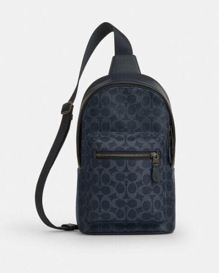Fashion 4 Coach West Pack In Blocked Signature Canvas