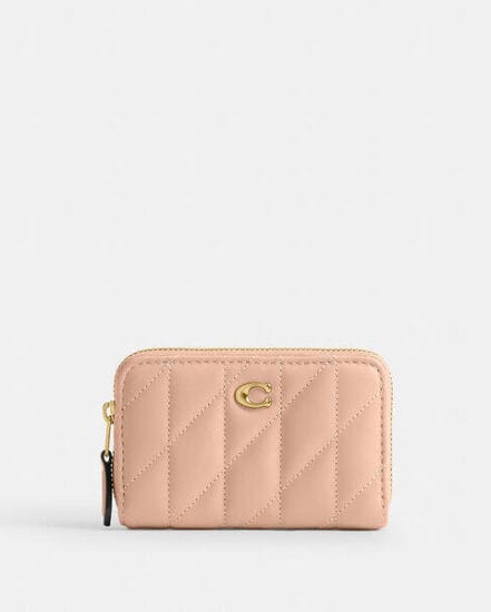 Fashion 4 Coach Essential Small Zip Around Card Case With Pillow Quilting
