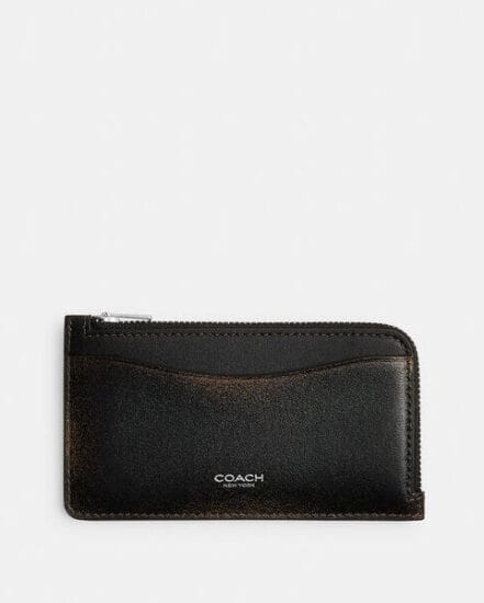 Fashion 4 Coach New York Zip Card Case In Loved Leather