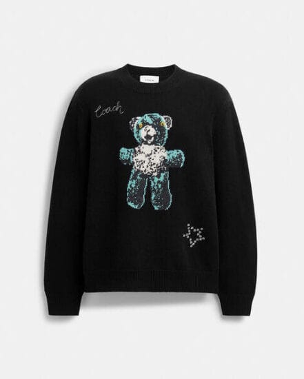 Fashion 4 Coach Lightweight Bear Graphic Sweater