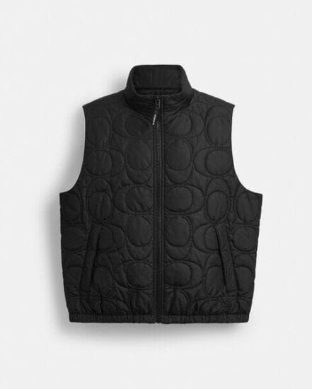 Fashion 4 Coach Quilted Signature Puffer Vest In Recycled Polyester